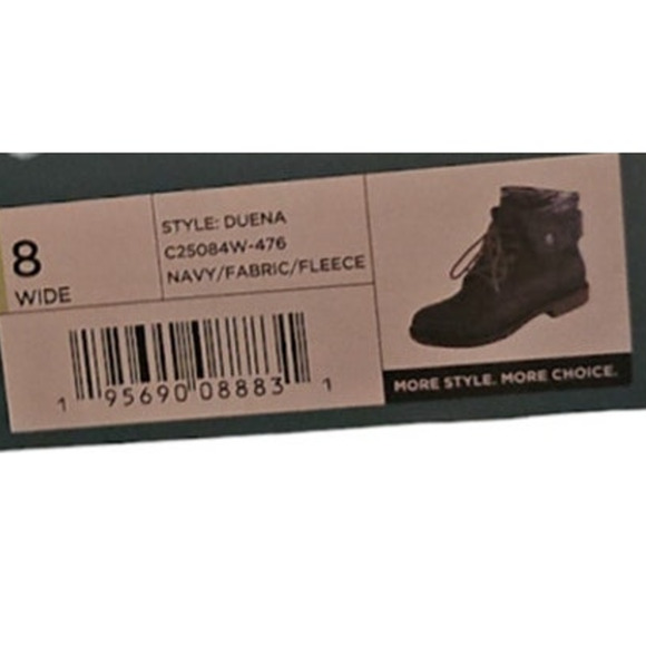 Cliffs by White Mountain Women's Duena Hiker Boots Size 8W Navy New - Picture 5 of 5